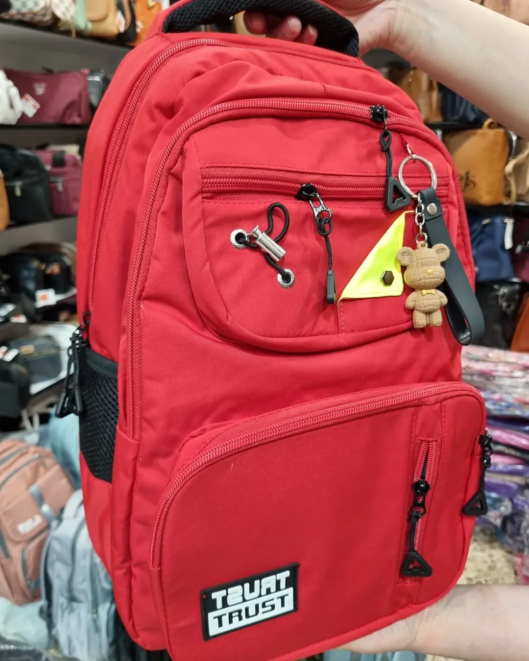 کوله مدارسی پارچه خارجی برزنت درجه یک جاکلیدی دار